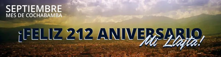 Septiembre mes de Cochabamba. 212 Aniversario.
